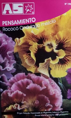 Imagen 1 de 2 de 160 Semillas Pensamiento Rococo Ondulado Mix Calidad Premium