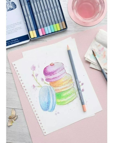Lápiz 12 Colores Pastel Acuarelable Goldfaber Faber Castell