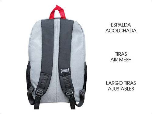 Mochila Urbana Everlast Bolsillo Porta Notebook Uso Diario