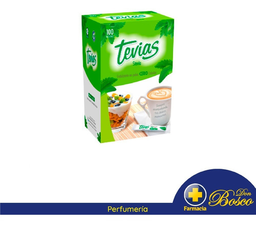 Tevias Endulzante Stevia 100 Bastones