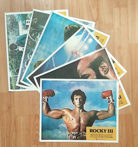 Rocky Iii Lobby Cards 1983 Set De 6 + Laserdisc + Foto 