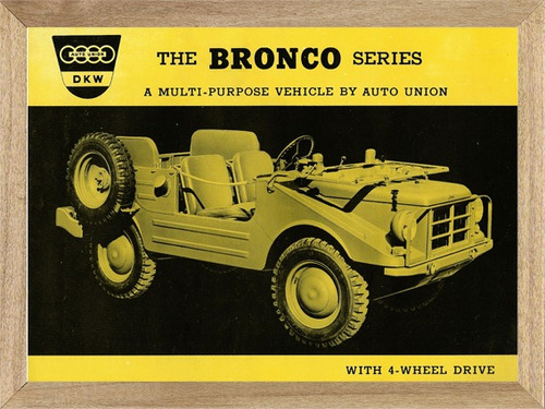 Dkw Bronco, Cuadro, Poster, Publicidad        E226