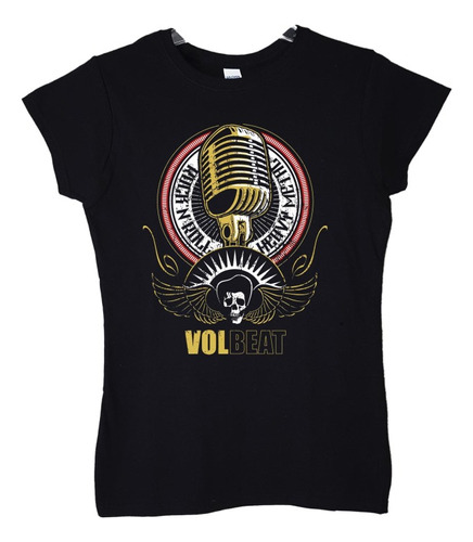 Polera Mujer Volbeat Microphone Rock Abominatron