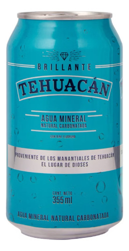 Agua Mineral Natural Brillante Tehuacan 355 Ml 24pcs