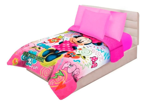 Cobertor Borrega Suave Infantil Matrimonial Providencia Minnie Pop Varios
