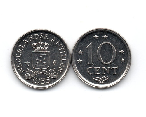 Antillas Holandesas Moneda 10 Cent Año 1985 Km#10 Unc