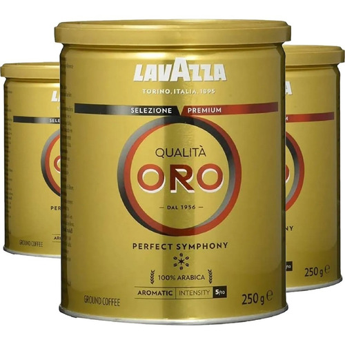 3x Café Lavazza Qualitá Oro Lata 250g