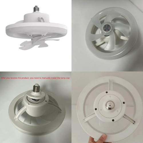 Luz De Ventilador Giratoria De 360° Con Colores Ajustables