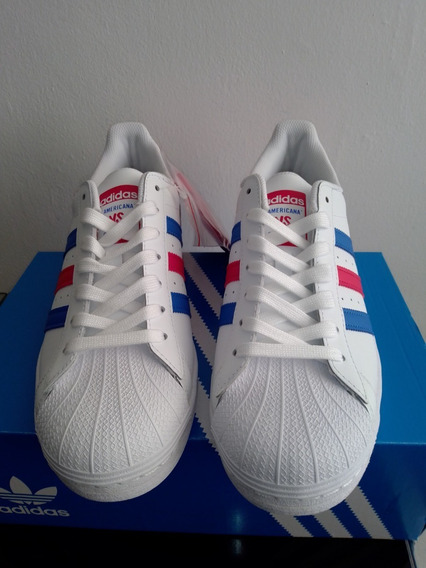 adidas superstar rayas azules