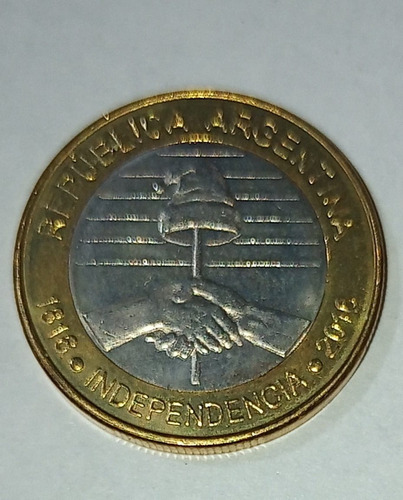 Moneda Argentina 2 Pesos 2016 Independencia Sin Circular