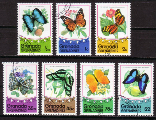 Grenada 1975 :  Mariposas , Insectos , Fauna - Usadas