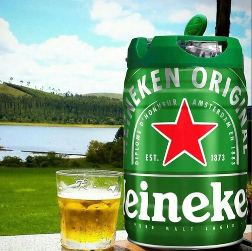 Kit 2 Barris Cerveja Heineken 5 Litros Original Lacrado