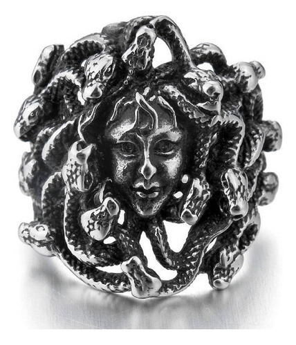 Anillo Medusa De Pelo De Serpiente De Belleza Griega Antigua