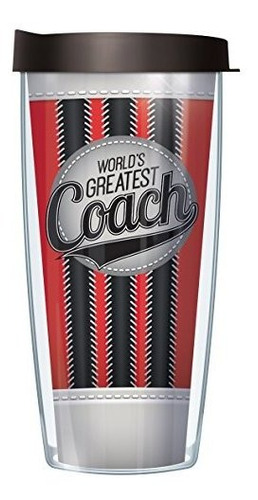 World 's Greatest Coach Wrap Traveler 16 Oz Vaso Taza Con Ta