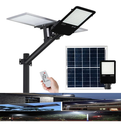 Lampara Led Solar 300w Ip67 2 Cuerpos Aluminio Alumbrado Pub