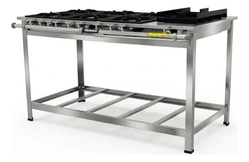 Fogão 7 Bocas Industrial Linha Extra Inox Venâncio Ei7 | MercadoLivre