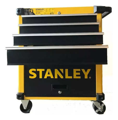 Gabinete Rodante Para Herramientas Stanley - 4 Cajones Color Amarillo