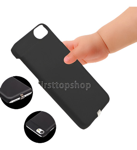 5.5  Negro Rápido Inalámbrico Carga Receptor Funda Para Ipho