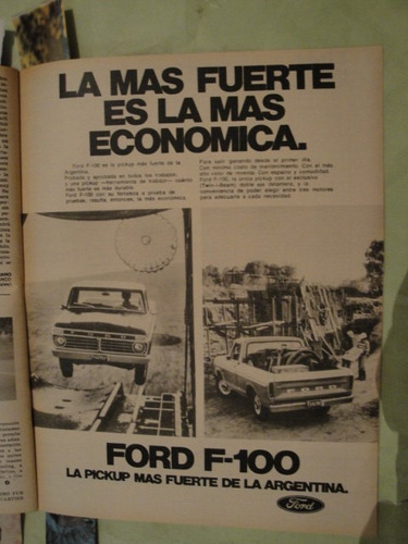 Publicidad Ford Pick Up F-100 Año 1975