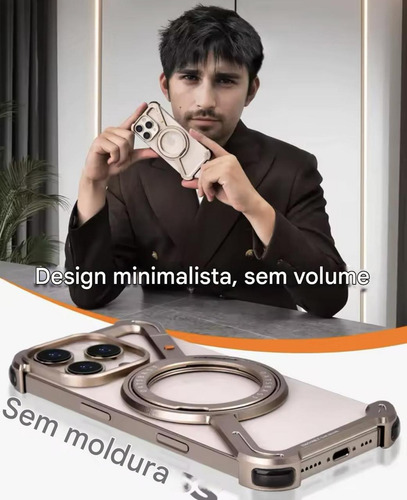 Capa Lançamento Para iPhone 16 Pro, Max Alumínio Moldura