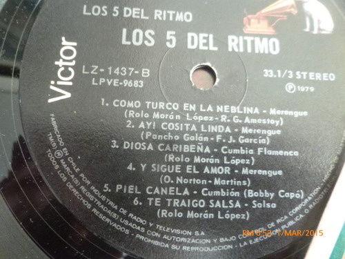 Vinilo Lp De Los 5 Del Ritmo --maria Cristina (u1039