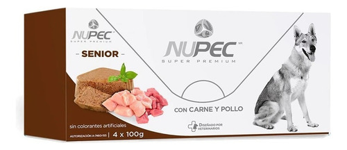 Alimento Húmedo Para Perro Mayor Nupec Senior 4 Latas D 100g