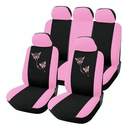 Funda De Asiento De Coche Universal Con Bordado De Mariposas