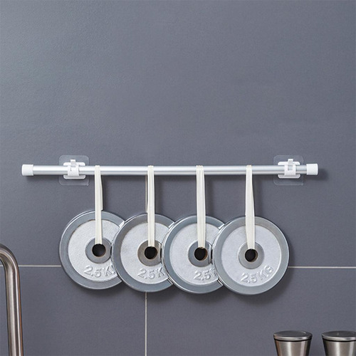 Soportes De Barra De Cortina Hardware Puertas Ganchos Blanco