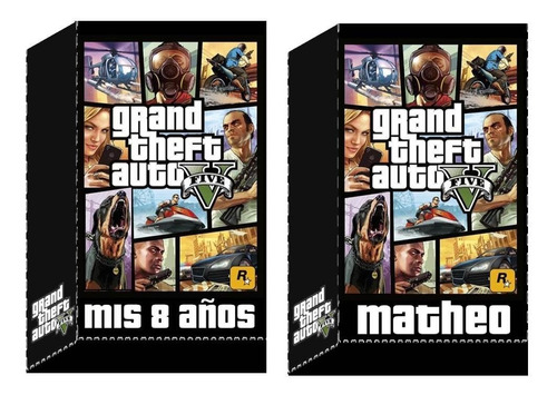 10 Bolsitas Golosineras Con Cierra Sticker Gta V Autos Juego