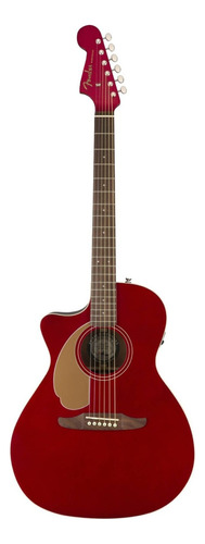 Guitarra Electroacústica Fender California Newporter Player Newporter Plyr para zurdos candy apple red brillante