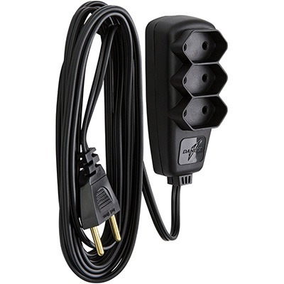 Extensão Elétrica 3 Tomadas 10a C/ 3m 2 Pinos Preto Dn165