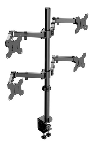 Suporte Articulado De Mesa Para 4 Monitores 10 A 27 Bm740 Cor Preto