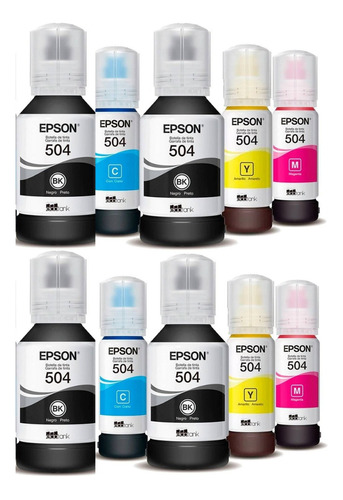 Tintas Epson Originales T504 Kit X 10 Colores Comprasclick