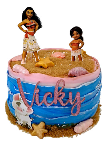Torta Decorada Moana Sin Tacc Sin Gluten Celiacos