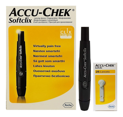 Lancetadora Caneta Accu Chek Softclix 