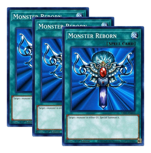 Monster Reborn Monstruo Renacido Yugioh Tcg Original 3unidad