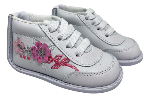 Tenis Zapato No Tuerce Bordado Flor