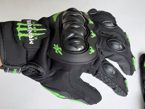 Guantes Monster Con Protección Lujo Moto Bici