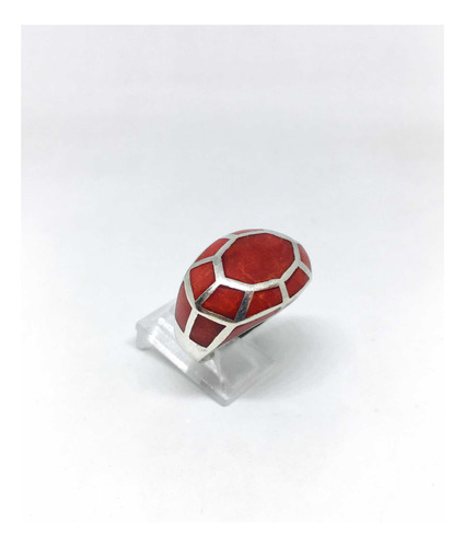 Anillo Plata 925 Coral - Mikapao