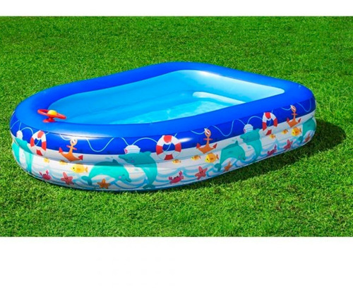 Imagen 3 de 7 de Alberca Inflable Infantil En Forma De Lancha/bote Con Techo