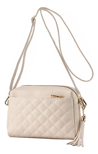 Bolso Bandolera Bolso Crossbody Para Mujer Con Bolsillo Moda Color Blanco-Diamante