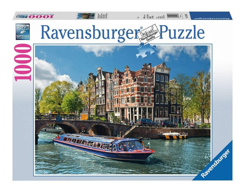 Puzzle 1000 Viajes Canales De Amsterdam- Ravensburger 191383