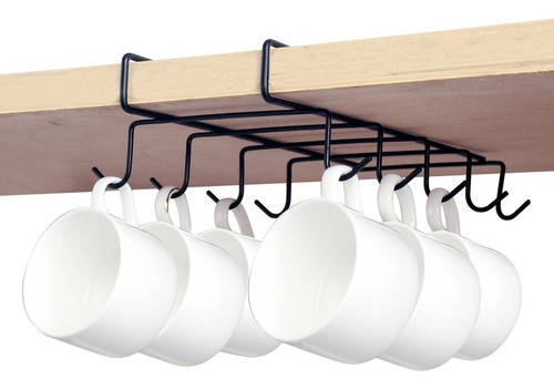 Suporte Cozinha Porta Talher Caneca Xicara 10 Gancho Armario