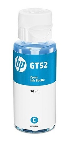 Botella Tinta Hp Original Gt52 Cyan 70ml