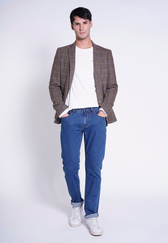 Imagen 4 de 4 de Blazer Hombre Abrito Marrón Fw 2023 New Man