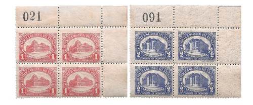 Uruguay Año 1950 Yv 77+79 Timbre Pour Colis Postal Mint 