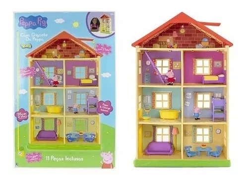 Casa Gigante Da Peppa Pig 55 Cm Com Peppa E George Inclusos - Ri Happy