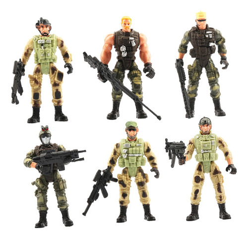 Conjunto De Figuras De Ação Masculinas, 6 Peças,