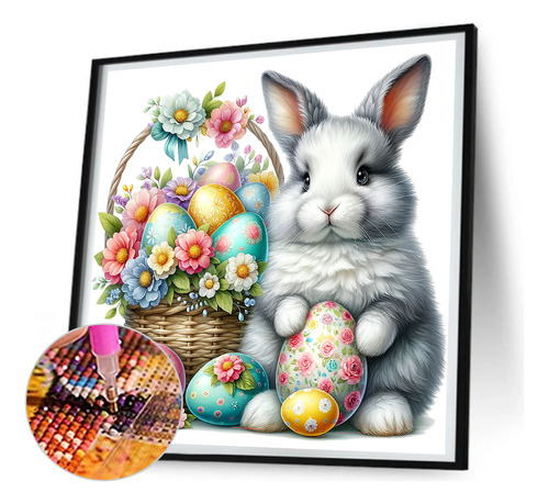 Pintura De Diamante Con Forma De Conejo De Pascua W6l 5d, He