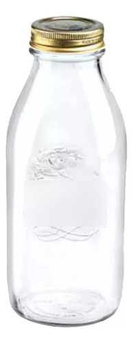 Botella De Vidrio A Rosca Leche Jugo Agua Tapa 1000ml X1 Uni
